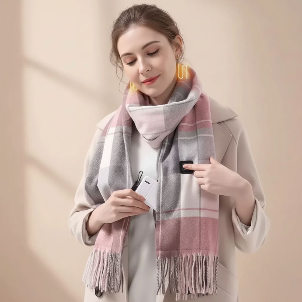 Heated Scarf – Rose Mist