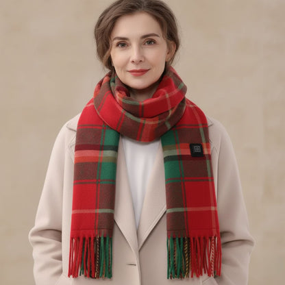 Heated Scarf – Crimson Plaid
