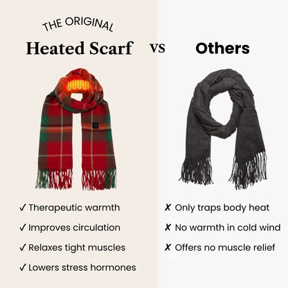 Heated Scarf – Crimson Plaid