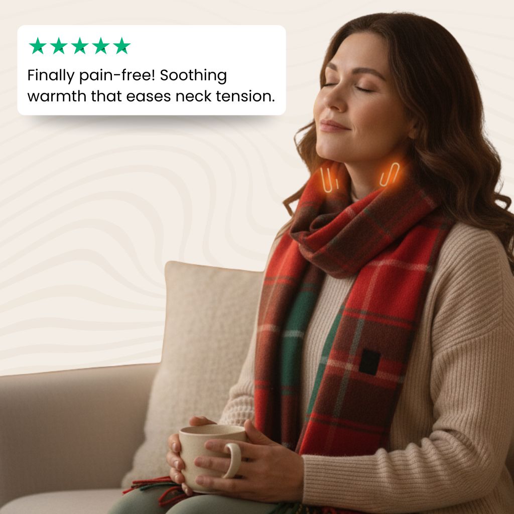 Heated Scarf – Crimson Plaid